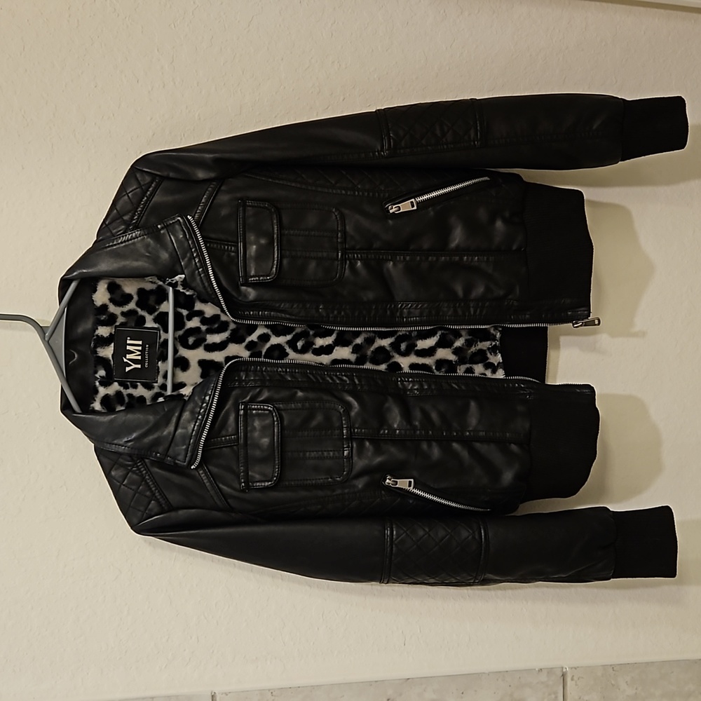 YMI Collection - Womens Black Moto Jacket - Size Small